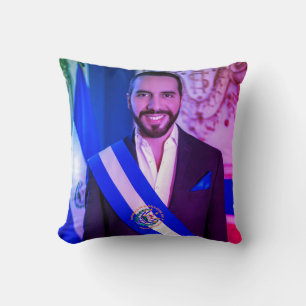 Nayib Bukele, President of El Salvadore Cushion