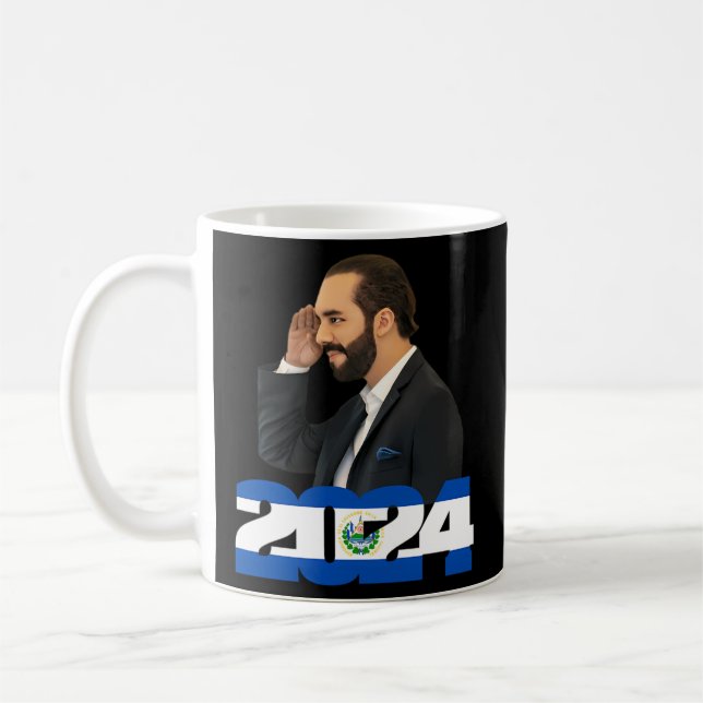 Nayib Bukele Presidente De El Salvador 2024 Coffee Mug (Left)