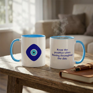 Nazar Amulet Blue Evil Eye Motivational Mug