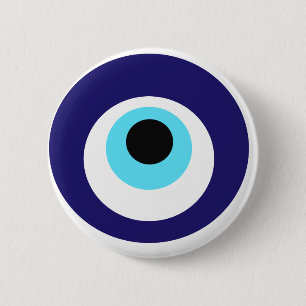 Nazar amulet (nazar boncuğu) 6 cm round badge