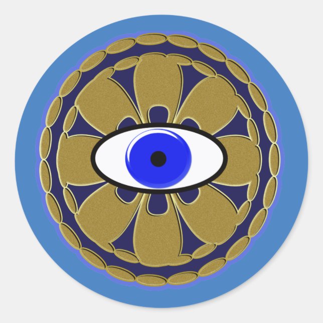 nazar "evil eye" amulet classic round sticker (Front)