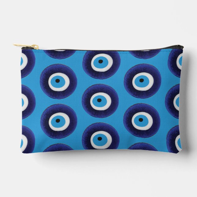 Nazar Evil Eye Protection Symbol Accessory Pouch (Front)