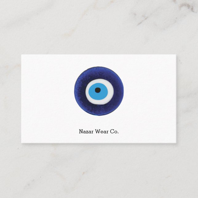 Nazar Evil Eye Protection Symbol Business Card (Front)