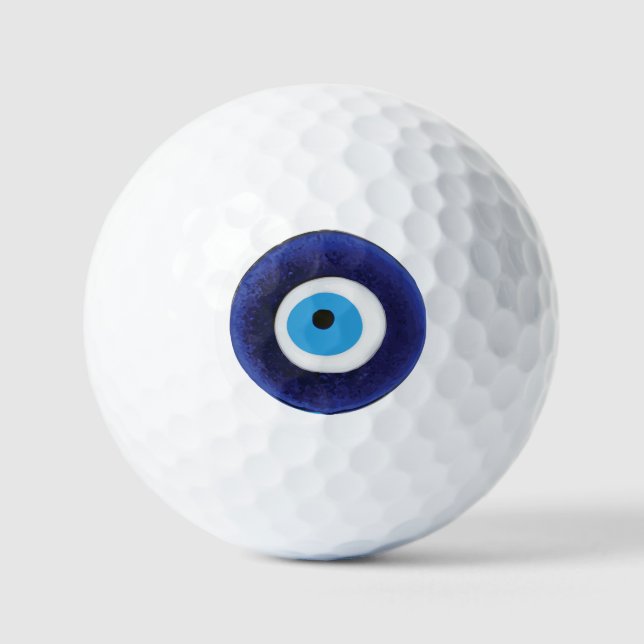 Nazar Evil Eye Protection Symbol Golf Balls (Front)