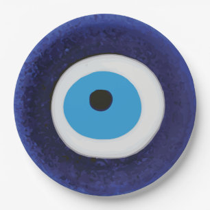 Nazar Evil Eye Protection Symbol Paper Plate