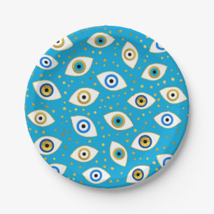 Nazar Eye Amulet pattern #5 Paper Plate