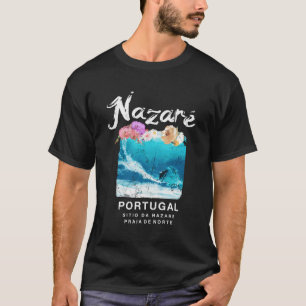 Nazare Portugal Big Wave Surfing Vintage Surf T-Shirt