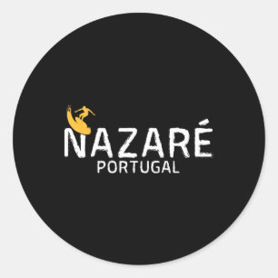 Nazaré Portugal - Surf Vacation Classic Round Sticker