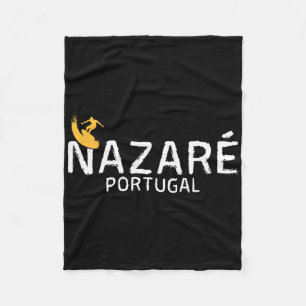 Nazaré Portugal - Surf Vacation Fleece Blanket