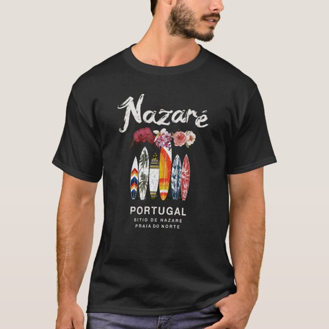Nazare Portugal Surfing Vintage T-Shirt (Front)