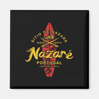 Nazare Portugal Vintage Surfing _1  Magnet