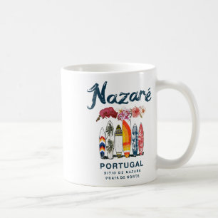 Nazare Portugal Vintage Surfing _4 Coffee Mug