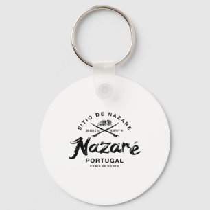 Nazare Portugal Vintage Surfing Key Ring
