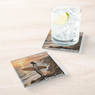 Nazaré Sunset Surf Coaster – Portugal Coastal Phot