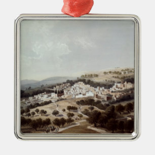 Nazareth, engraved by Terry Metal Tree Decoration