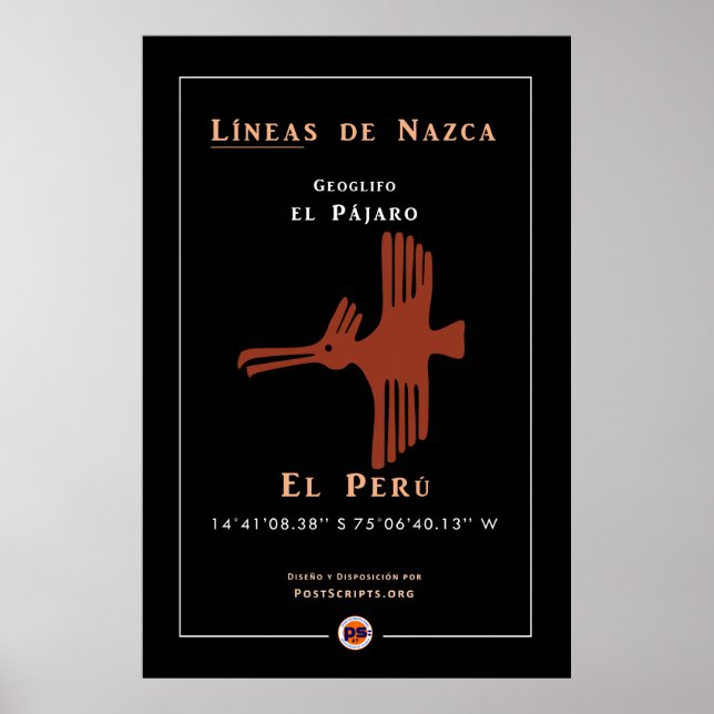 Nazca Geoglyphs-Bird Poster (Front)