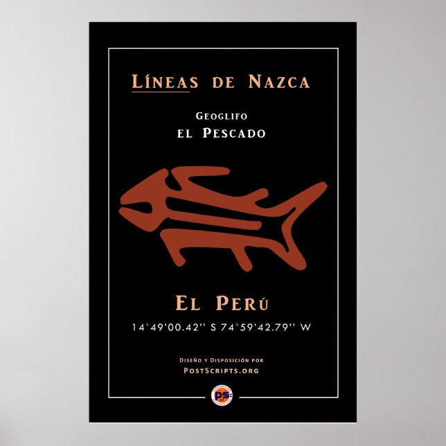 Nazca Geoglyphs-Fish Poster (Front)