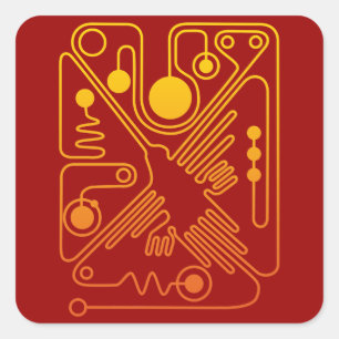 Nazca Hummingbird 3 Square Sticker