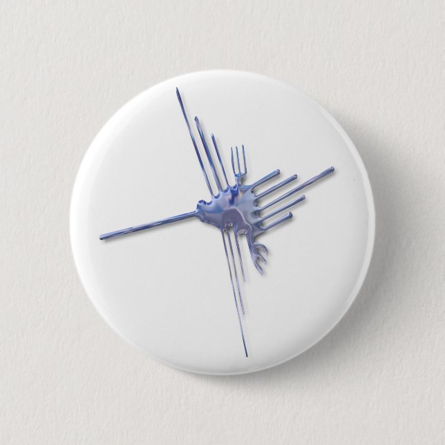 Nazca Hummingbird glass button (Front)