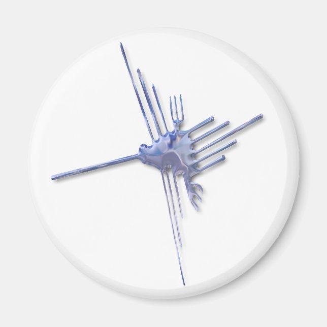 Nazca Hummingbird glass magnet (Front)