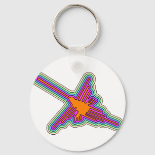 Nazca Hummingbird Peru Drawing Key Ring