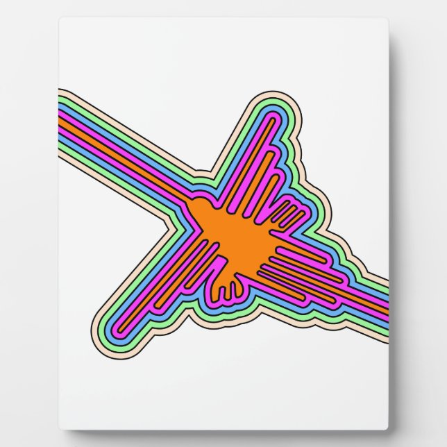 Nazca Hummingbird Peru Drawing Plaque (Front)