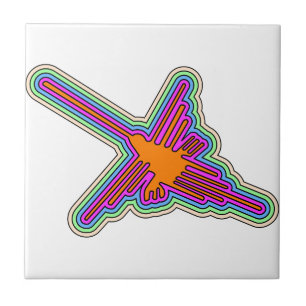 Nazca Hummingbird Peru Drawing Tile