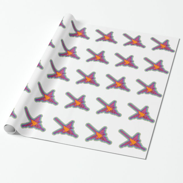 Nazca Hummingbird Peru Drawing Wrapping Paper (Unrolled)