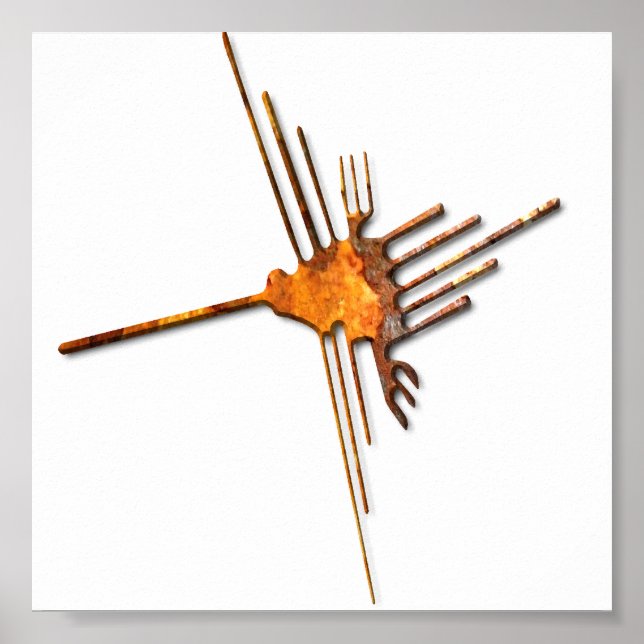 Nazca Hummingbird rust poster (Front)