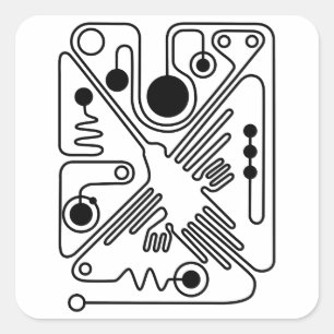 Nazca Hummingbird Square Sticker