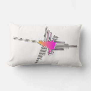 Nazca Lines Hummingbird Lumbar Cushion