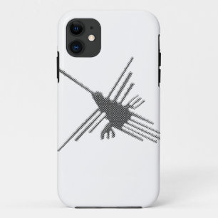Nazca Lines Hummingbird Newsprint iPhone 11 Case