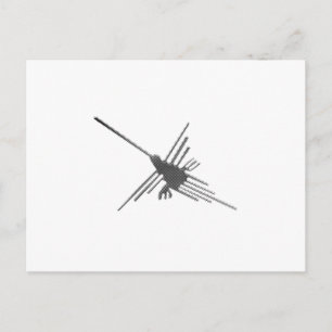 Nazca Lines Hummingbird Newsprint Postcard