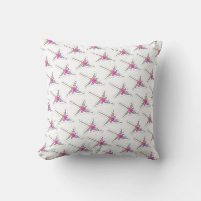 Nazca Lines Hummingbird - Seamless Pattern Cushion (Front)