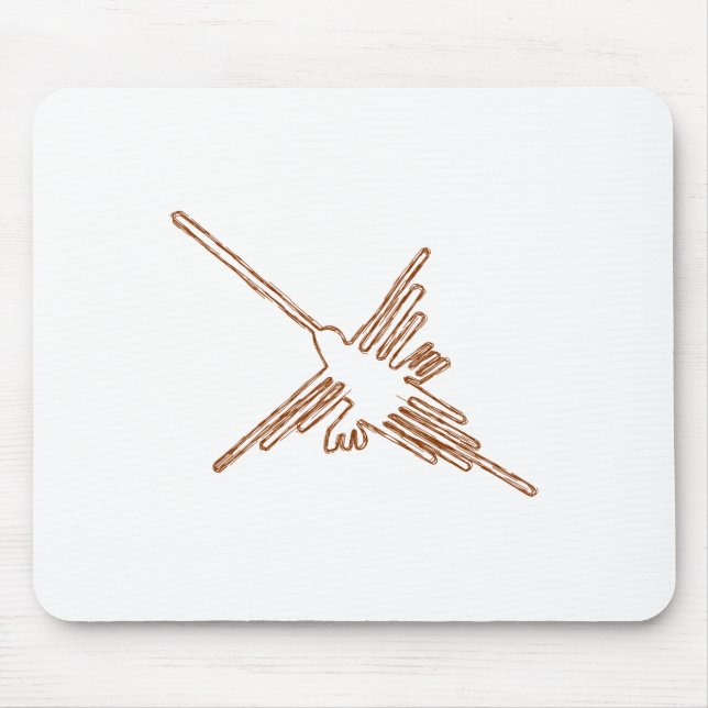 Nazca Lines Hummingbird Sketch Mouse Pad (Front)