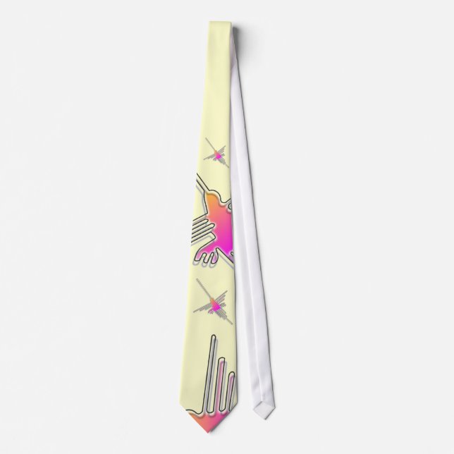 Nazca Lines Hummingbird Tie (Front)