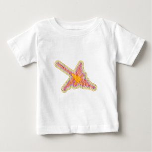 Nazca Lines Hummingbird With Wrinkled Paper Effect Baby T-Shirt
