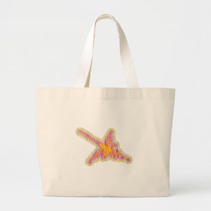 Nazca Lines Hummingbird With Wrinkled Paper Effect Large Tote Bag