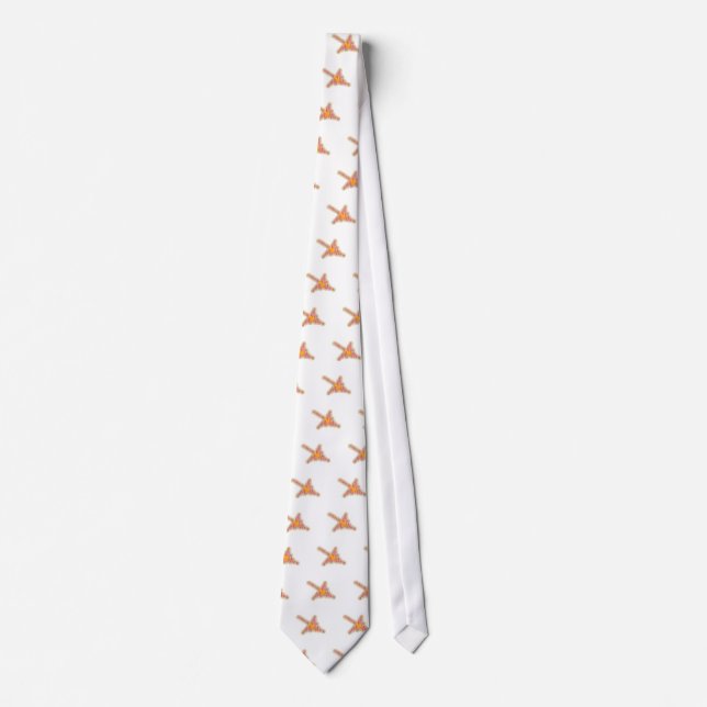 Nazca Lines Hummingbird With Wrinkled Paper Effect Tie (Front)