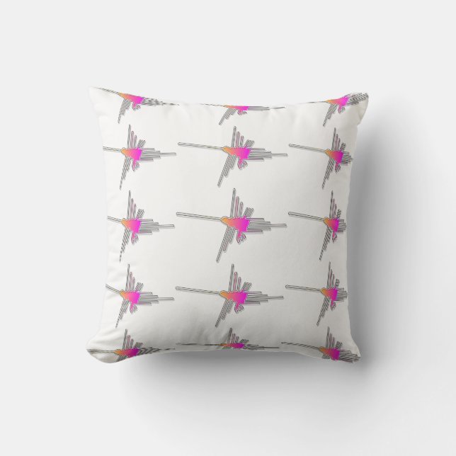 Nazca Lines Hummingbirds - Tiled Version Cushion (Front)