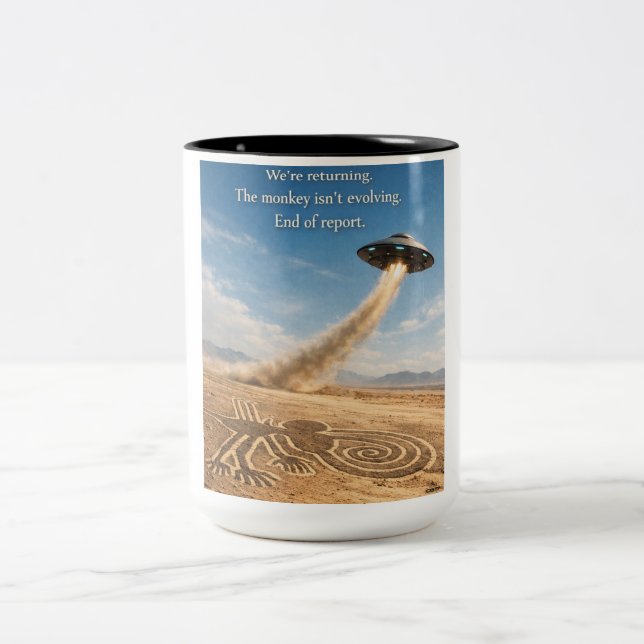 Nazca Spider Two-Tone Coffee Mug (Center)