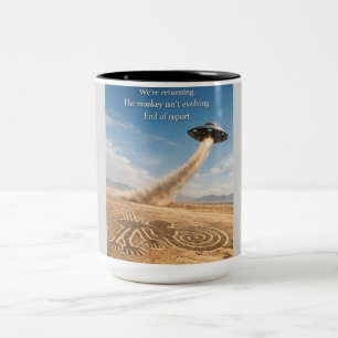 Nazca The monkey Two-Tone Coffee Mug