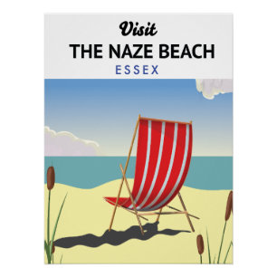  Naze Beach Essex travel poster