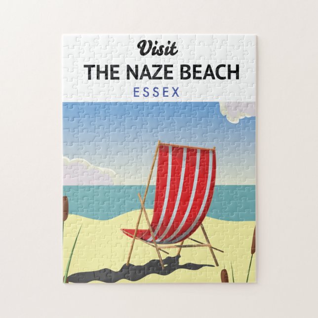  Naze Beach Essex travel poster Jigsaw Puzzle (Vertical)