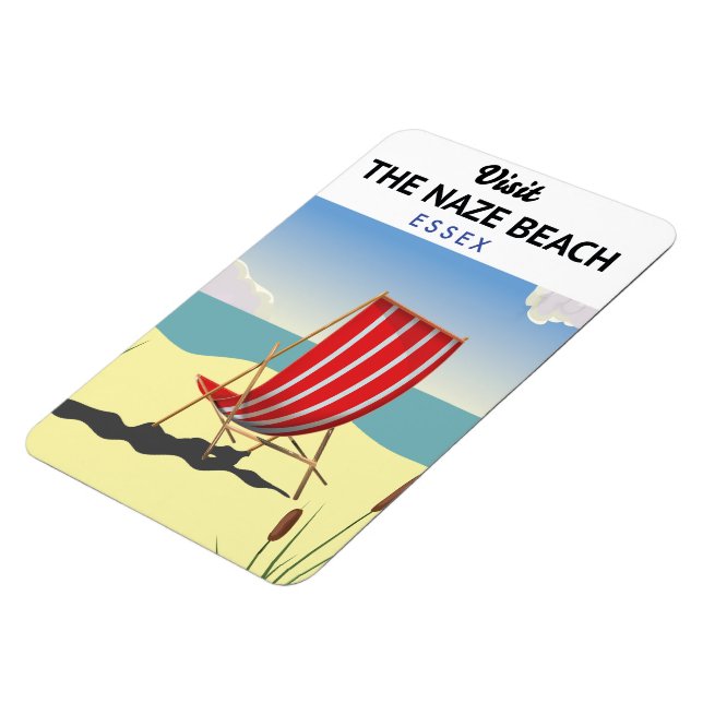  Naze Beach Essex travel poster Magnet (Left Side)