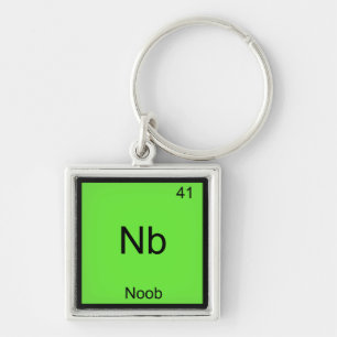 Nb - Noob Chemistry Element Symbol Funny Newbie Key Ring