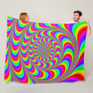 NBK Acid Wheel Psychedelic Trip Fleece Blanket