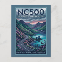 NC500 Scotland's Ultimate Road Trip Travel Poster