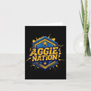 Nc A&amp;t Univ Aggie Nation Graffiti Graphic  Card