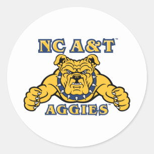 NC A&T Aggies   Aggie Bulldog Classic Round Sticker